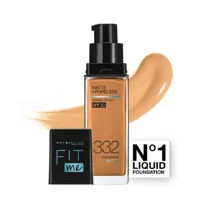 Maybelline Fit Me Matte and Poreless Foundation 332 Golden Caramel 30ml